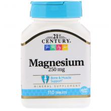 21st Century, Magnesium, 250, 110 Tablets